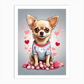 Chihuahua Valentine Art Print