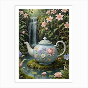 Teapot In The Garden Art Print