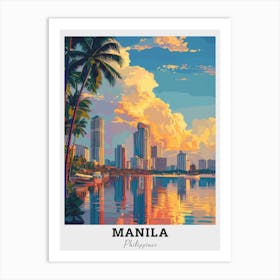 Manila Skyline Travel Art Print