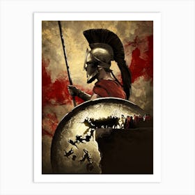 300 King Leonidas Warrior Art Print