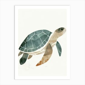 Charming Nursery Kids Animals Turtle 4 Art Print