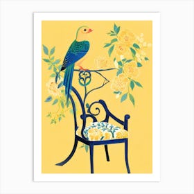 Bird On A Chair 1 Art Print