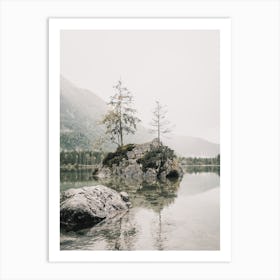 Boulder Island In Lake Art Print