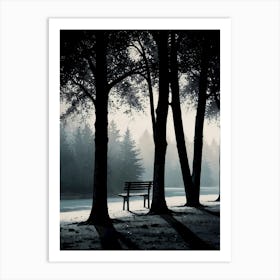 Bench In The Park 1 Art Print