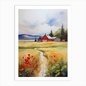 Poppies In The Field Art Print