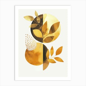 Gold Leaves 1 Art Print