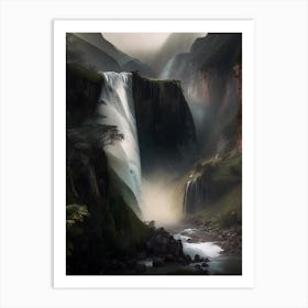 Yumbilla Falls, Peru Realistic Photograph (1) Art Print