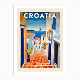 Zadar Croatia 3 Fauvist Painting Travel Poster Art Print