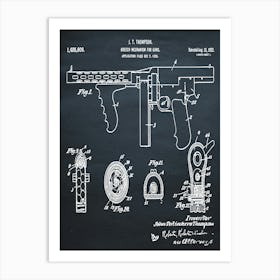 1922 Thompson Submachine Gun Art Print