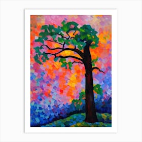 Chinkapin Oak Tree Cubist Art Print