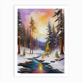 Winter Landscape Painting 20 Art Print