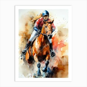 Equestrian sport art Art Print