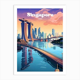 Singapore Luxury Modern Travel Art Art Print