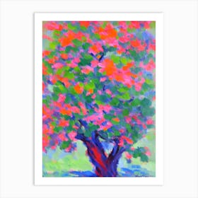 Juniper tree Abstract Block Colour Art Print