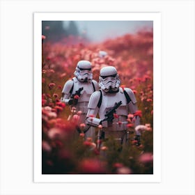 Stormtroopers In A Field Of Flowers 2 Art Print