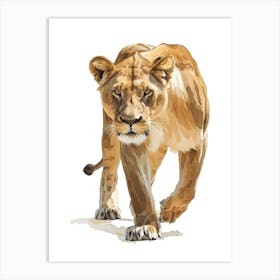 Barbary Lioness On The Prowl Clipart 1 Art Print