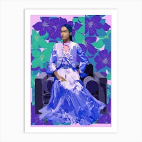 Lady in Purple 1 Art Print