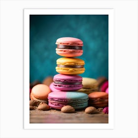 Colorful Macarons 1 Art Print