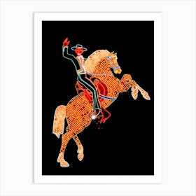 Hacienda Horse And Rider Neon Sign Las Vegas, Carol M Highsmith Art Print