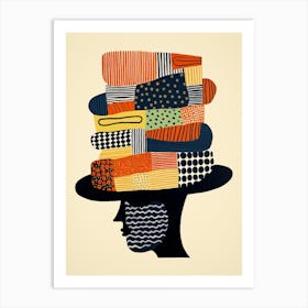 Crochet Hat Illustration 2 Art Print