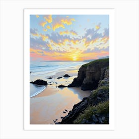 Sunset At The Beach 20 Art Print