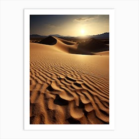 Sunset In The Desert Art Print