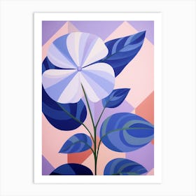 Periwinkle 1 Hilma Af Klint Inspired Pastel Flower Painting Art Print