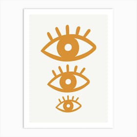 Three Eyes Illustration Art Print