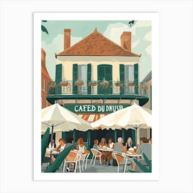 Cafe Du Monde Storybook Illustration 1 Art Print