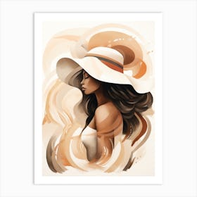 Woman In A Hat 30 Art Print