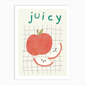 Juicy Apple Drawing Art Print