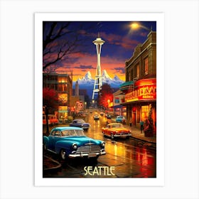 Seattle - Cityscape Art Print