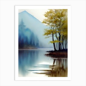 Trees By The Lake Art Print