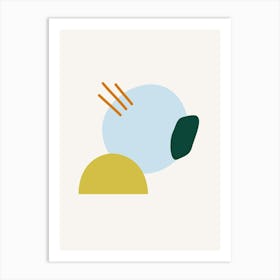 Midcentury Modern Shapes Abstract Poster 4 Art Print