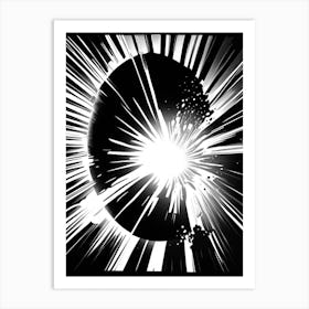 Gamma Ray Burst Noir Comic Space Art Print