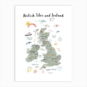 British Isles And Ireland Art Print