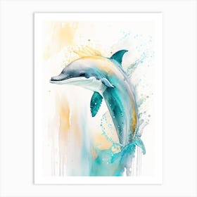 Atlantic Spotted Dolphin Storybook Watercolour  (3) Art Print