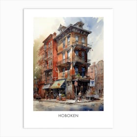 Hoboken Watercolor 2travel Poster Art Print