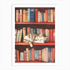 Book Lover's Bookshelf Art Print