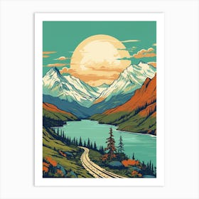 Chilkoot Trail Canada 1 Vintage Travel Illustration Art Print