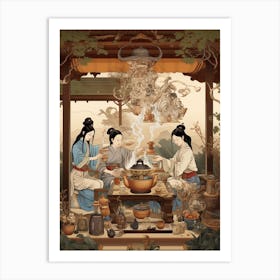 Chinese Tea Culture Vintage Illustration 11 Art Print