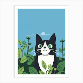 Cat In The Grass 6 Art Print