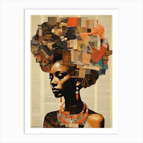 Afro Collage Portrait 2 Art Print