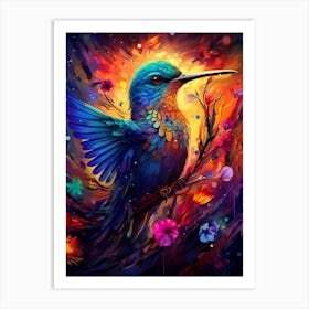 Colorful Hummingbird Art Print