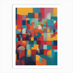 Abstract Squares Art Print