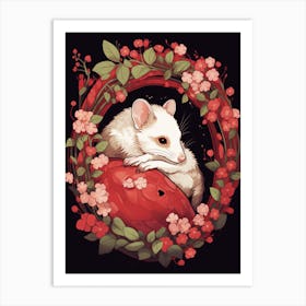 An Illustration Of A Sleeping Possum 2 Art Print