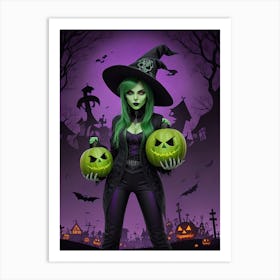 Halloween Witch Art Print