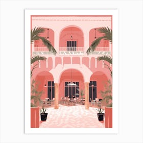 Pink Hotel Interior Art Print