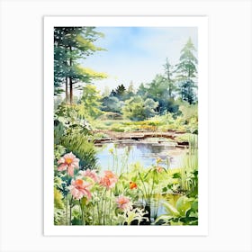 Gothenburg Botanical Gardens Watercolour 2 Art Print