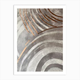 Gold And Silver Swirls Art Print